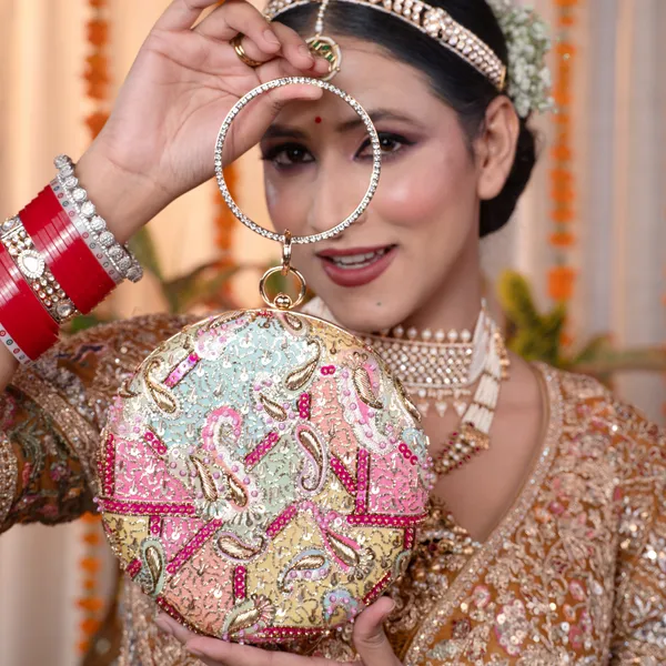 Zayra_Round_Zari_Clutch_Bag